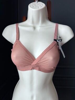 DKNY Wireless Soft-Cup Sheer Bralette in Dusty Rose S